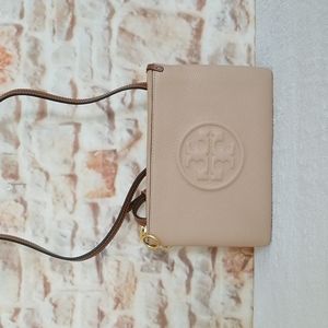 New Tory Burch Perry Bombe Double-Zip Pouch Crossbody Bag